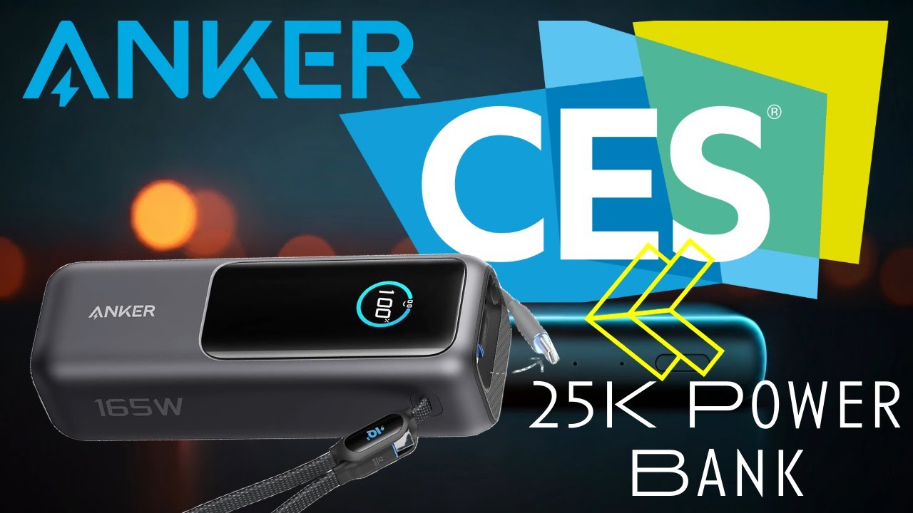 Anker At CES- NEW Powerbank 25,000mAh Beast Hands On! - YouTube
