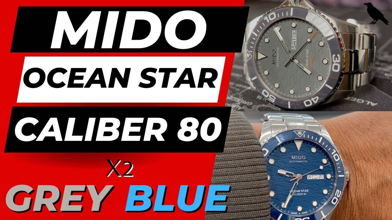 MIDO OCEAN STAR Caliber 80 Dive Watch Review| GREY/ BLUE| M042