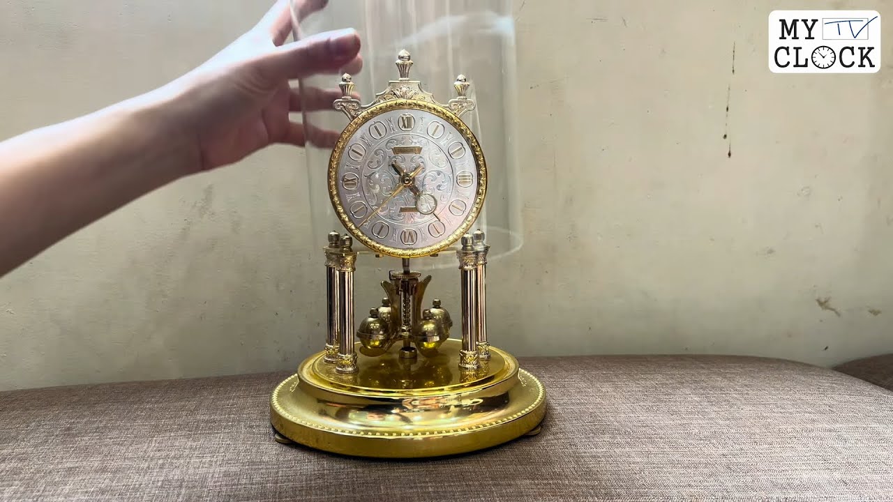 Master 400 days Japan Vintage Glass Dome Mantel Nisshin Clock M438