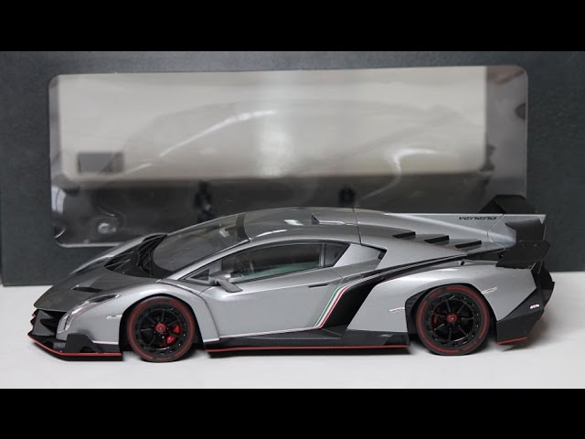 Unboxing] 1:18 Lamborghini Veneno by Kyosho Ousia (Grey with Red