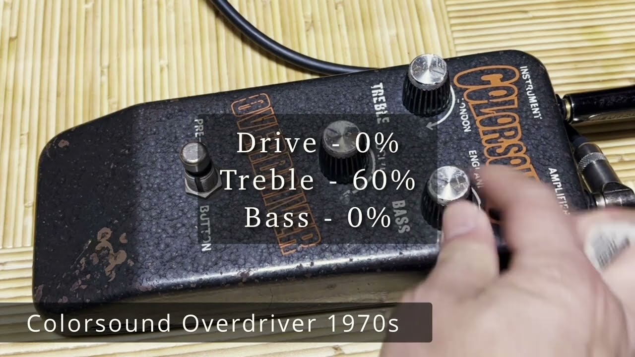 Colorsound Overdriver 1970s Vintage Pedal - DEMO - YouTube