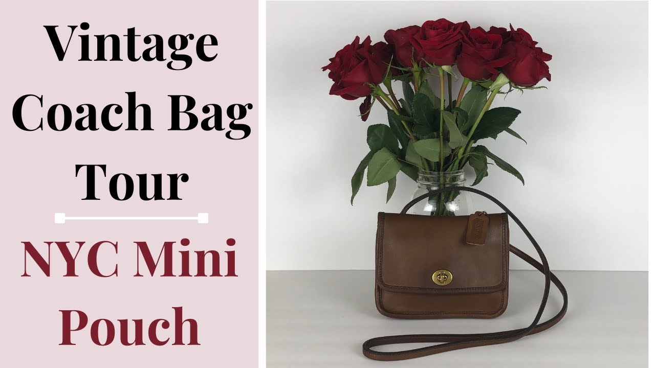 Vintage Coach Bag | NYC Mini Pouch Bag Tour - YouTube