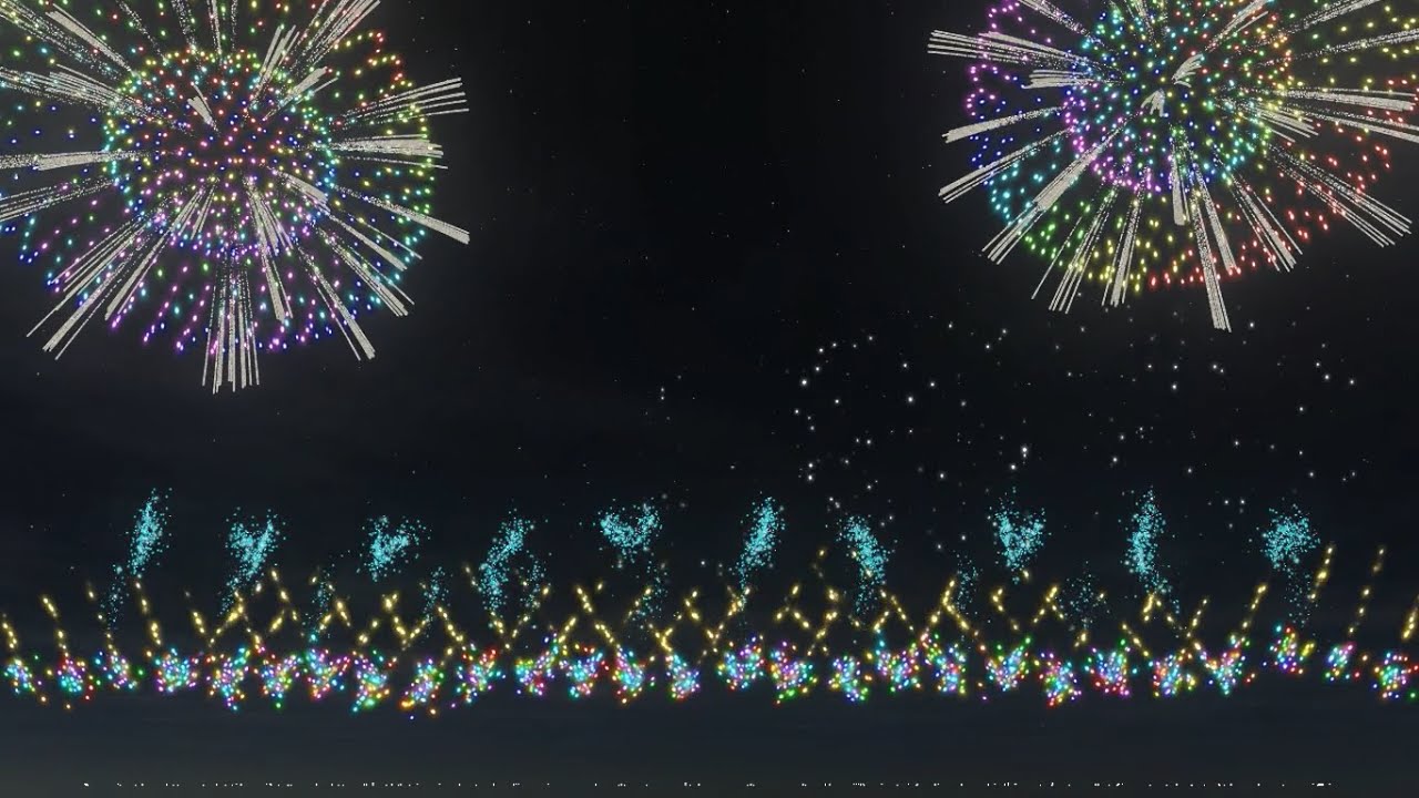 Fwsim】Synchronized Fireworks Show - 44/ミュージックスターマイン44
