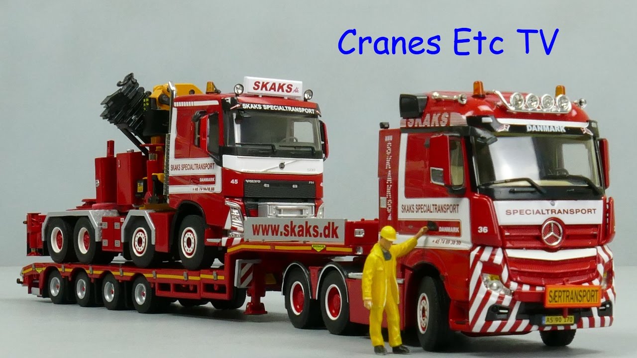 WSI Mercedes-Benz Actros + Broshuis 4-axle Trailer 'Skaks' by