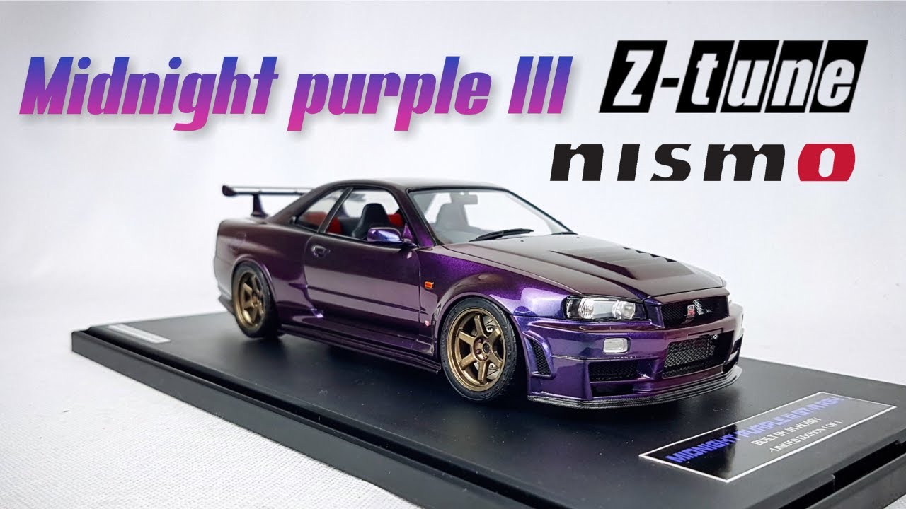 Part 2, Midnight Purple Z-Tune Nissan Skyline GT-R R34 1/24 Scale