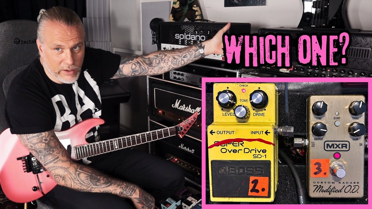 BOSS SD-1 vs MXR CUSTOM BADASS Modified O.D. | METAL - YouTube