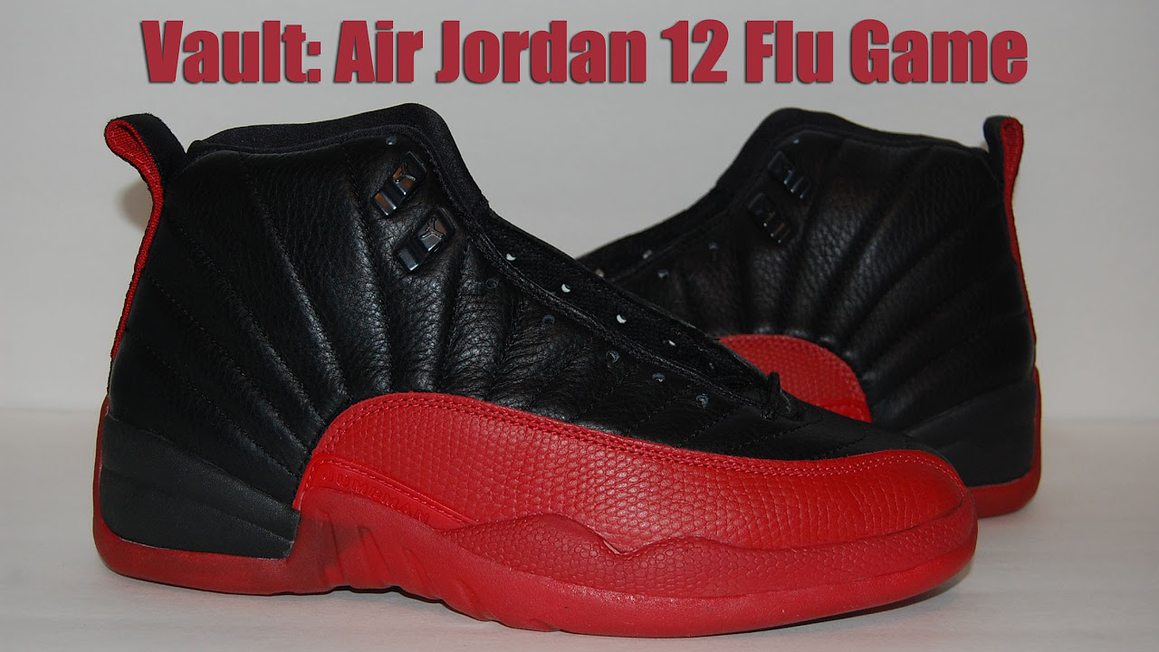 Vault: Air Jordan 12 Original (OG) Flu Game - Bred 1997 - YouTube