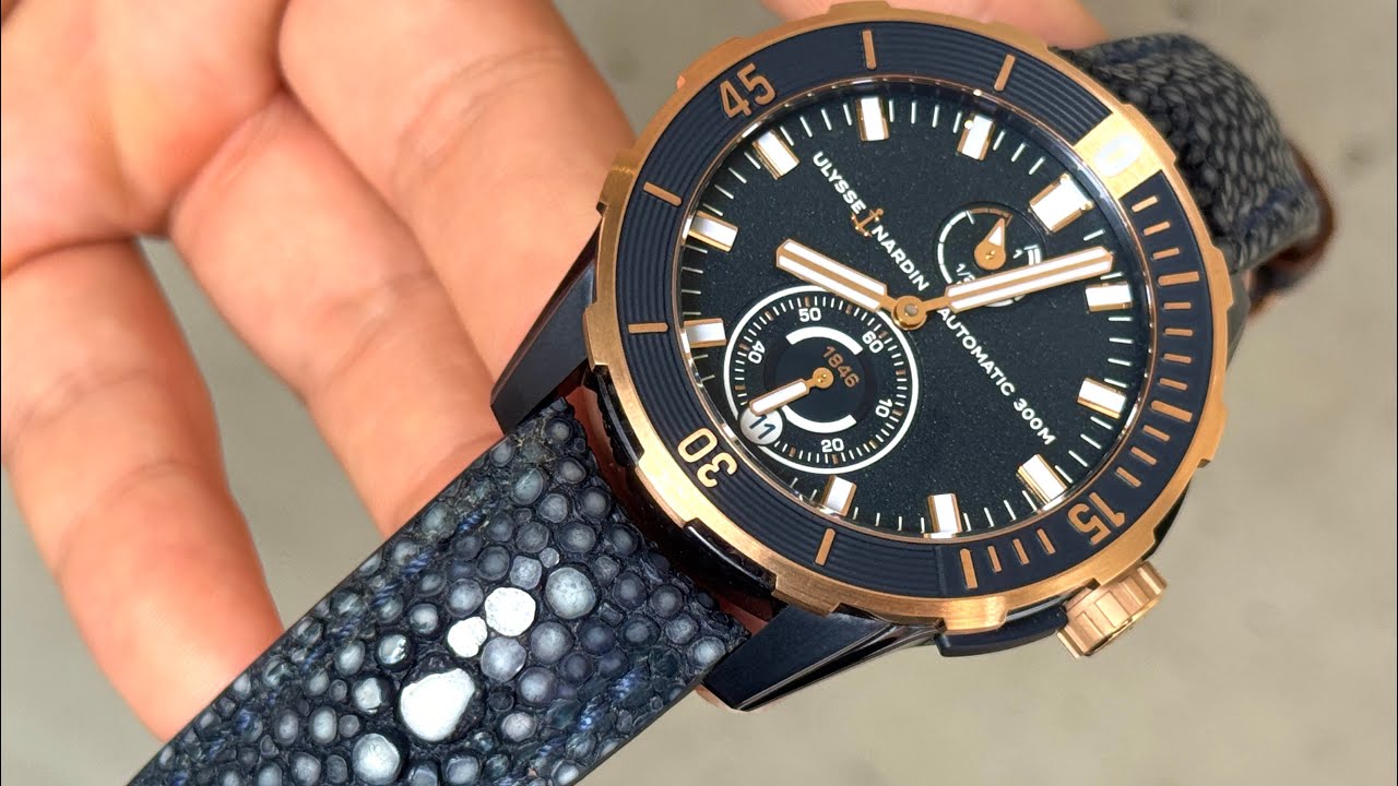 Ulysse Nardin Diver Chronometer | Luxury diver with galuchat strap