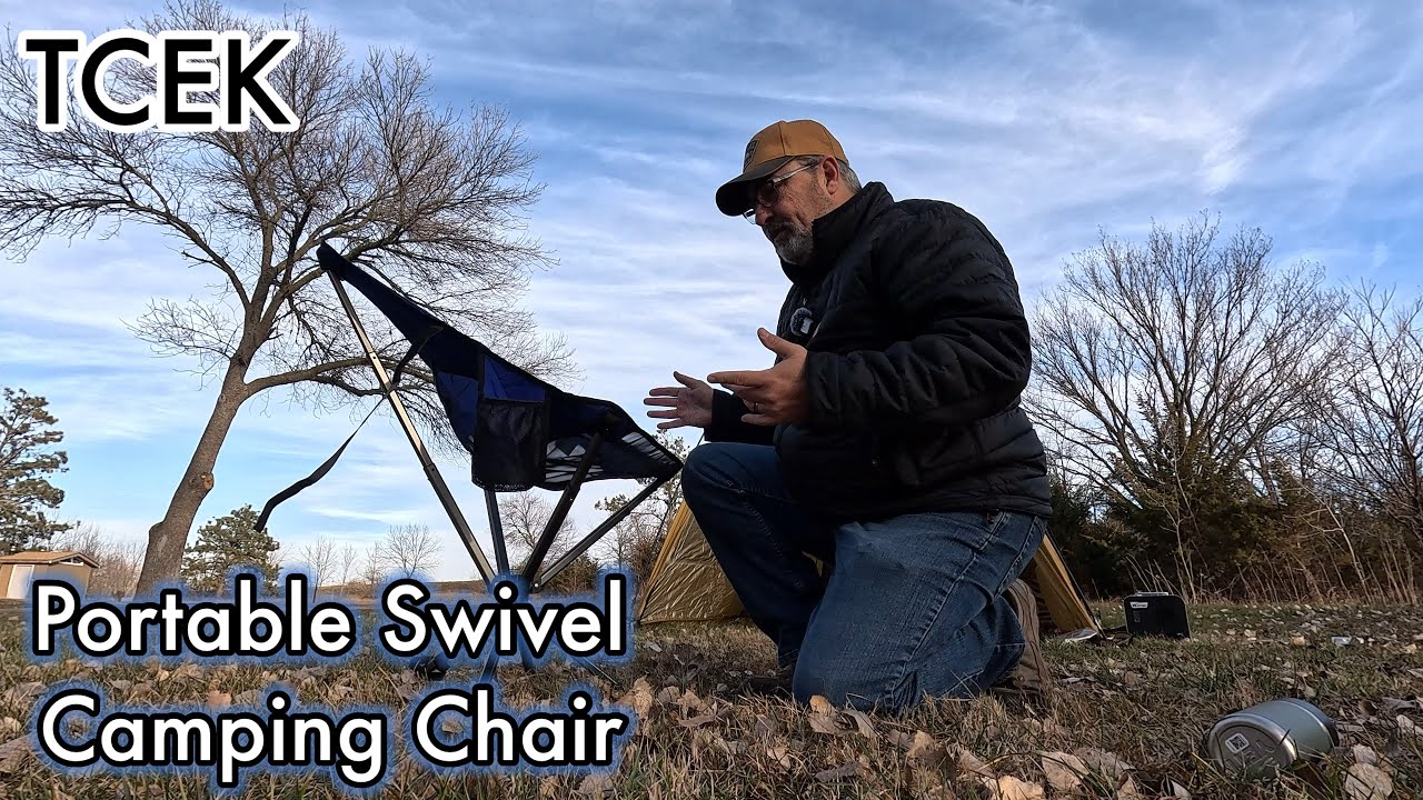 TCEK Folding Swivel Camp Chair - YouTube