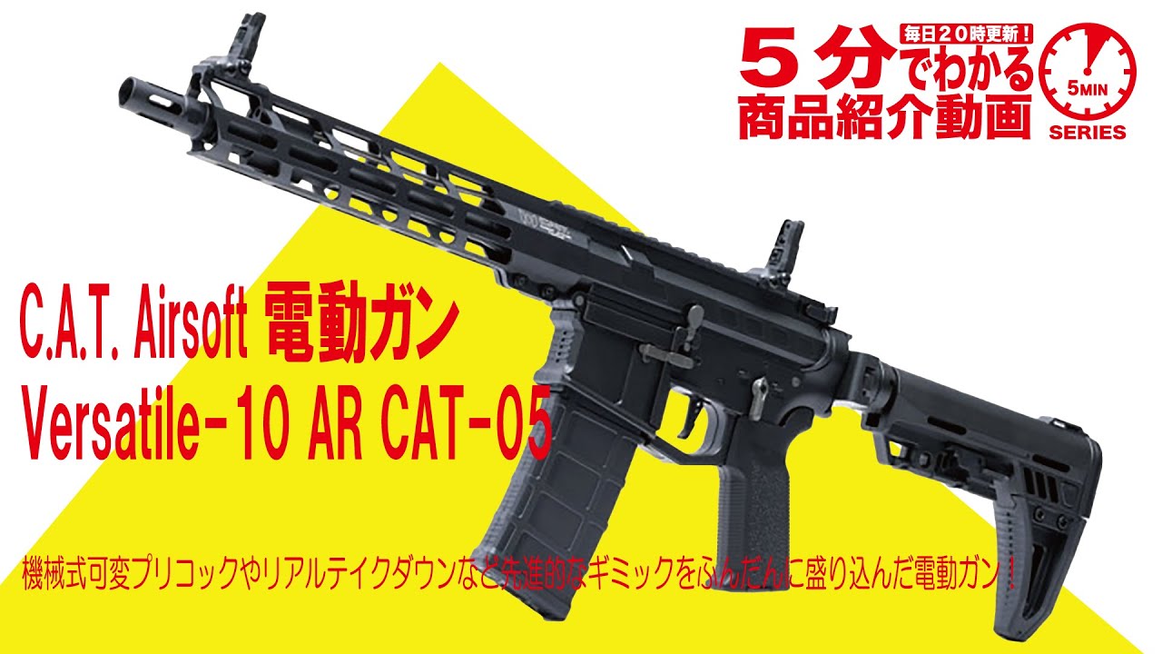 5分でわかる】C.A.T. Airsoft 電動ガンVersatile-10 AR CAT-05【Vol
