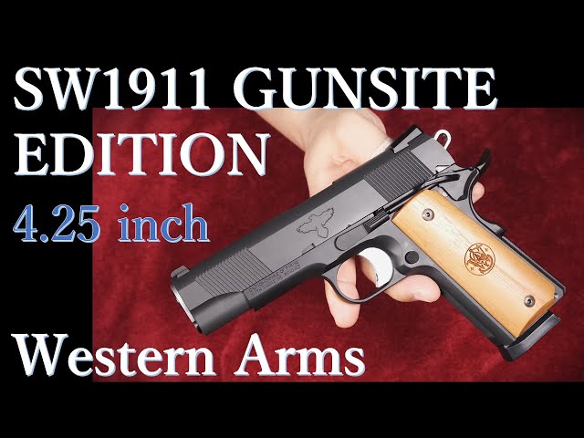 SW1911 GUNSITE EDITION BLACK 4.25inch / ウェスタンアームズ - YouTube