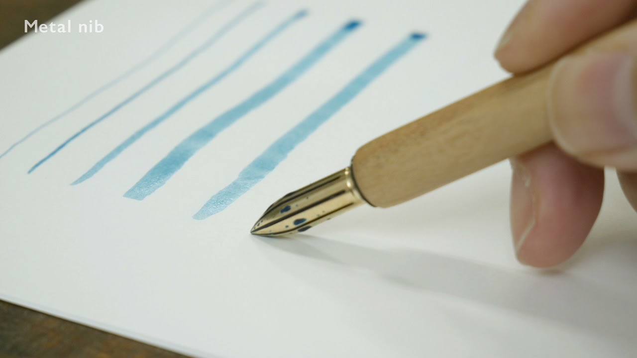 Kakimori Brass Nib - The Perfect Ink Sampling Tool - Galen Leather