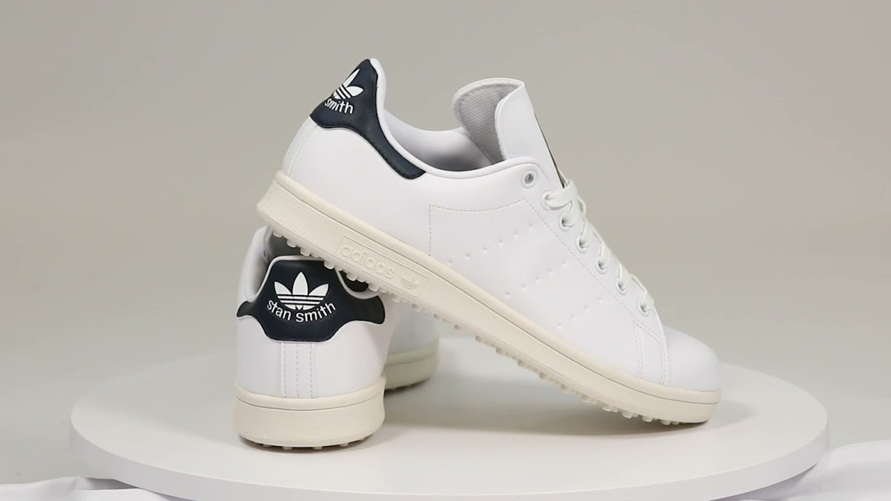 adidas Stan Smith Golf Shoes (White/Navy/Off White) - YouTube