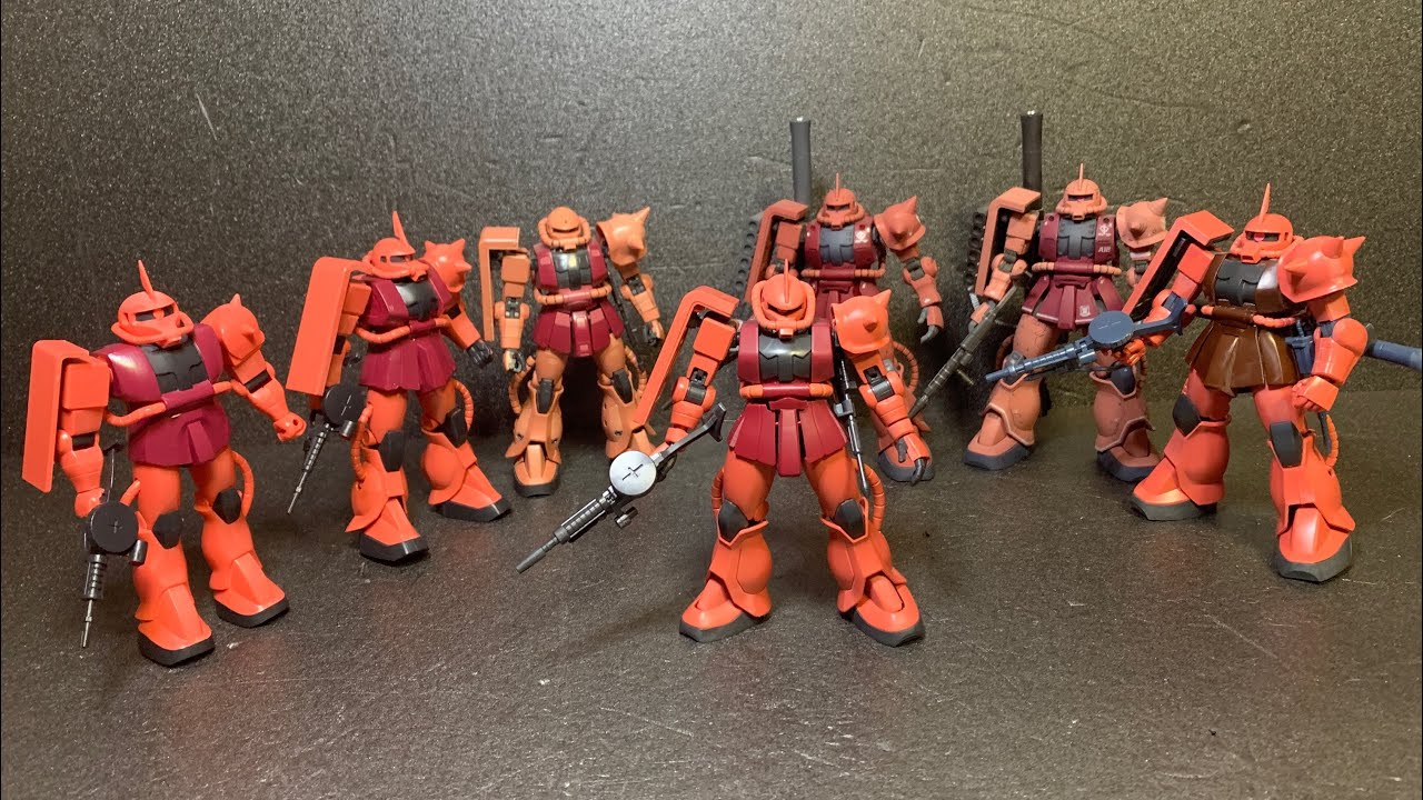 歴代ザクと比べてみよう！どれもいいね！ MS-06S ZAKU II HGUC 1/144