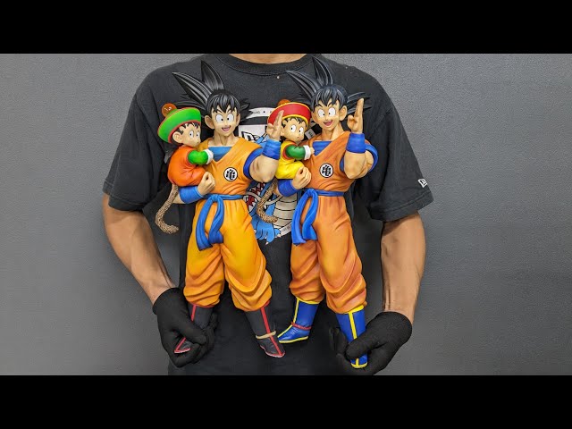 2つのギガンティック孫悟空＆孫悟飯を比較!!細かな塗り分けと造形の