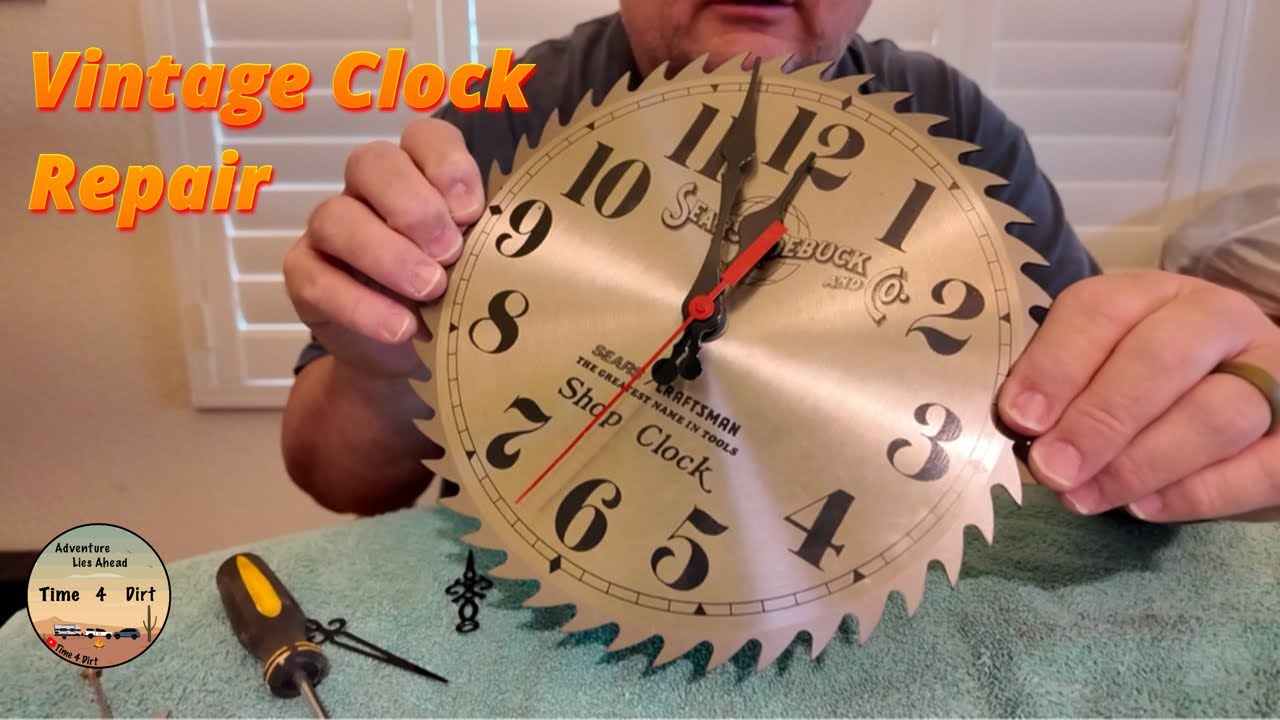Vintage Sears Roebuck Shop Clock Repair - YouTube