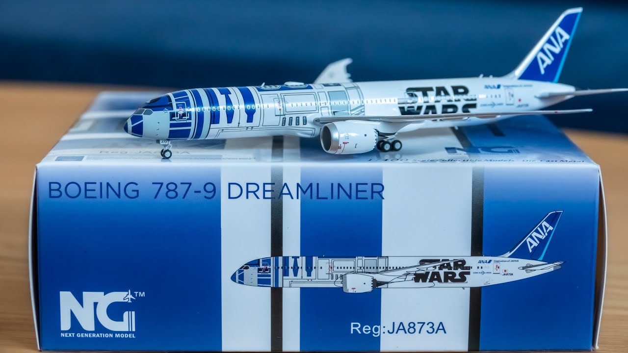 ANA 787-9 JA873A Star Wars livery by NG models 1/400 Review - YouTube