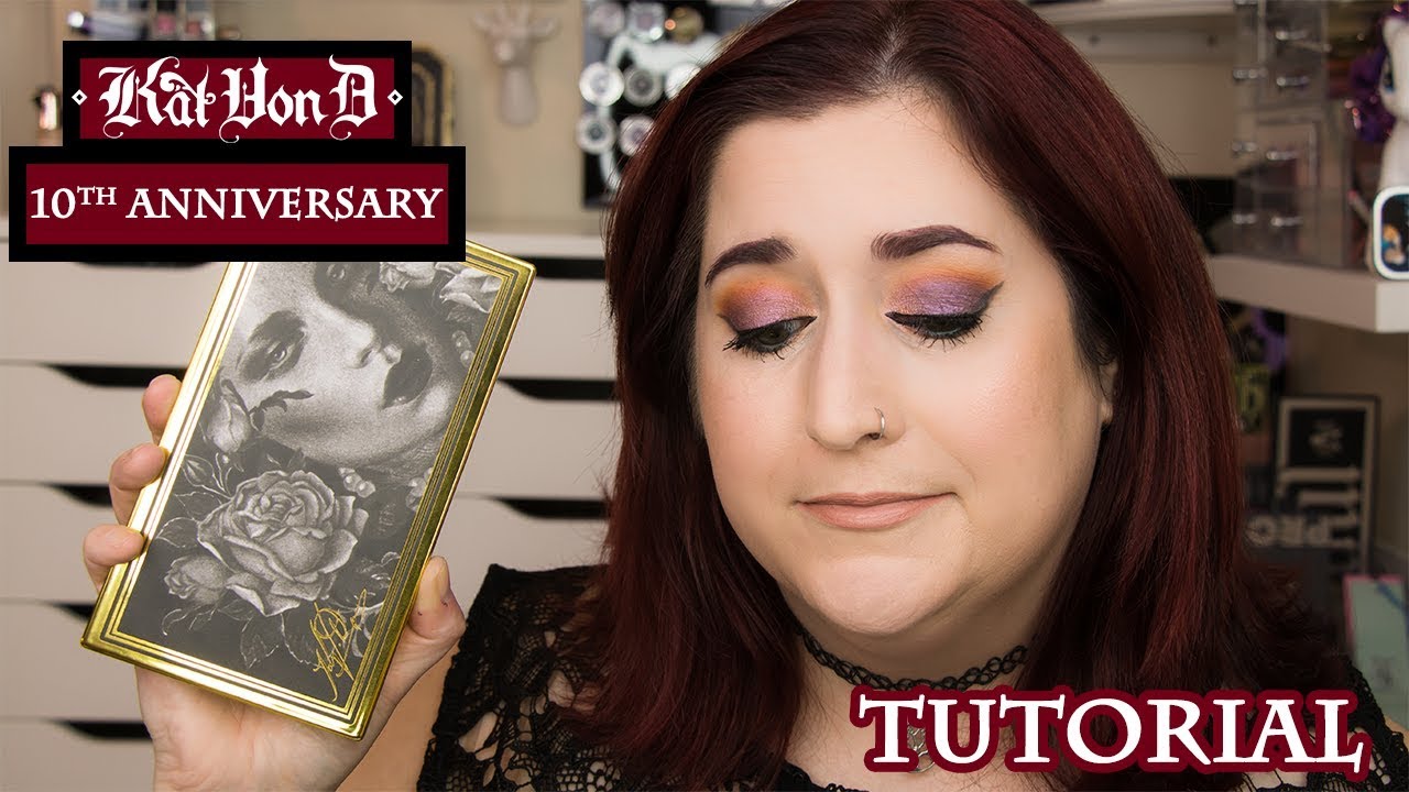 KAT VON D 10 YEAR ANNIVERSARY PALETTE | Purple Sunset Eye Tutorial