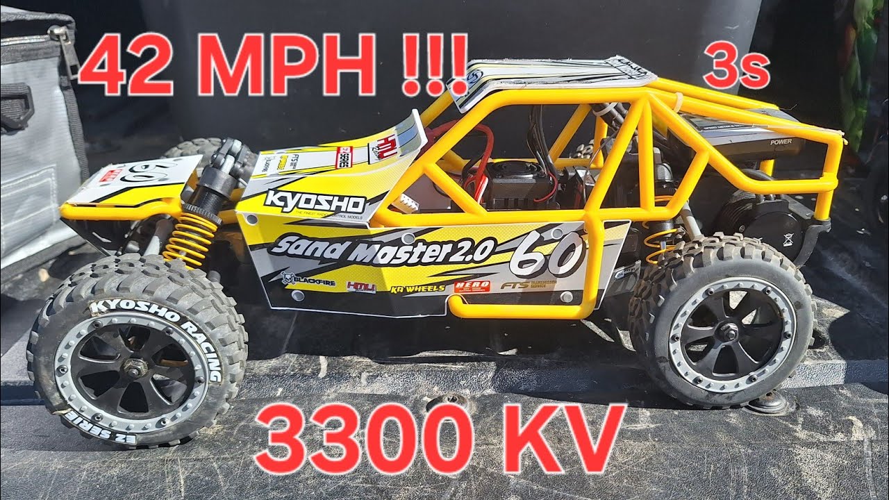 Kyosho Sand Master 2.0 SPEED RUN! 42 MPH!!!! #rc #rccar #hobby