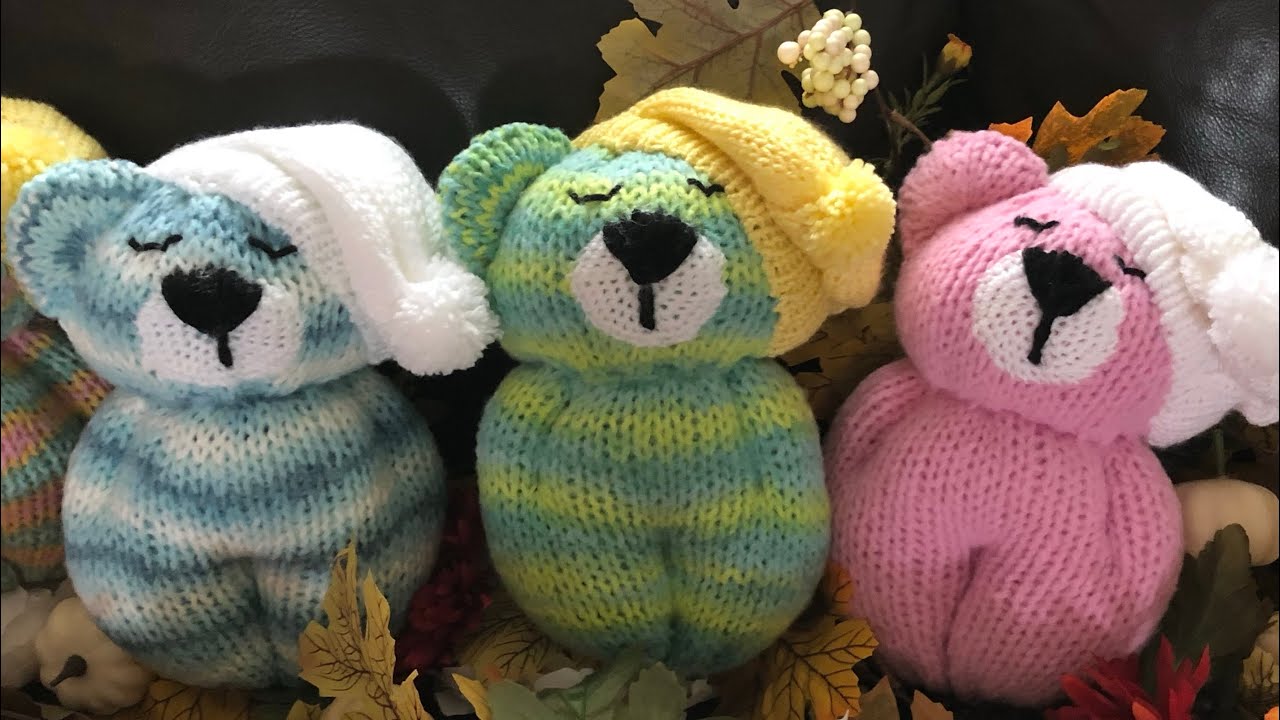 Sleepy Time Chubby Bear ~ Addi, Sentro, Circular Knitting - YouTube