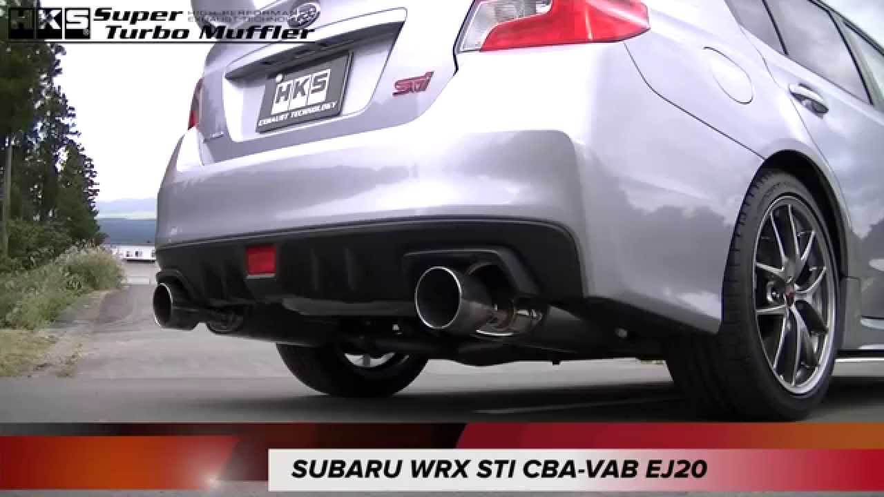 SUBARU WRX STI CBA-VAB EJ20 HKS Super Turbo Muffler - YouTube