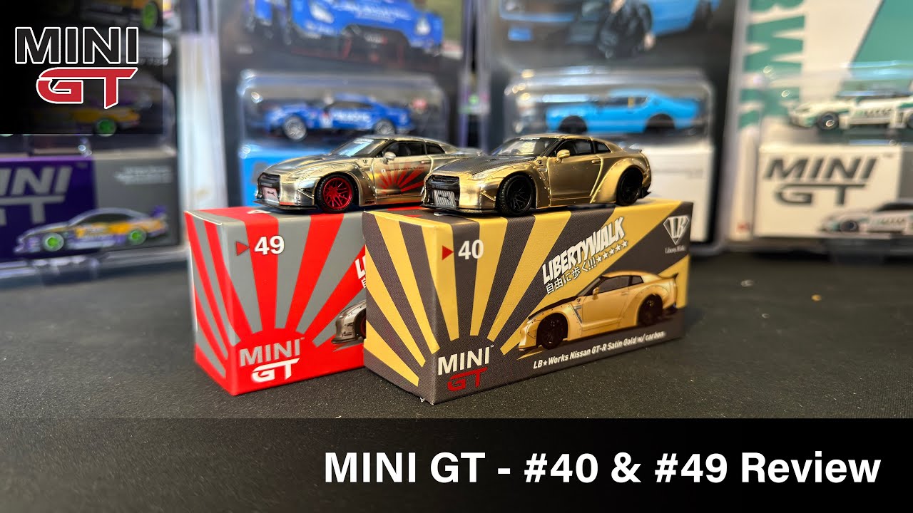Mini GT - LB WORKS Nissan GT-R Satin Gold w/Carbon #40 MGT00040