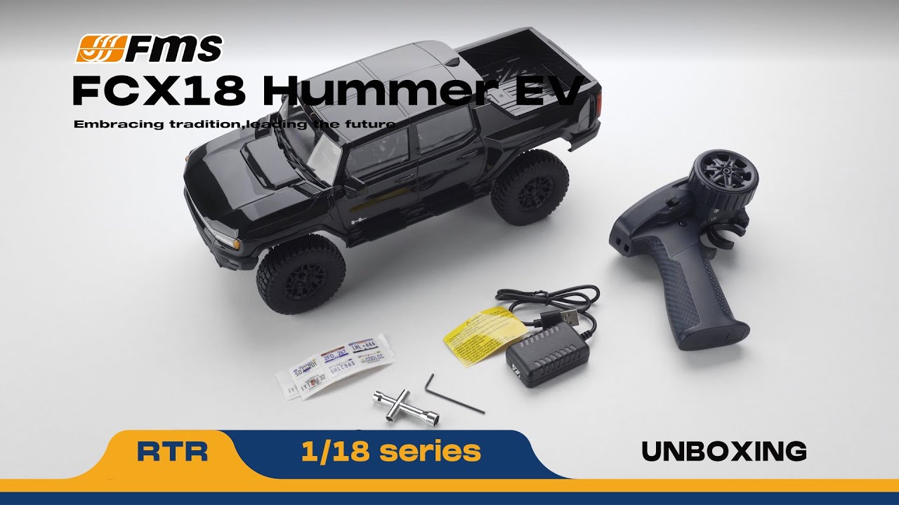FMS FCX18 Hummer EV 1:18 weiß - RTR 2.4GHz