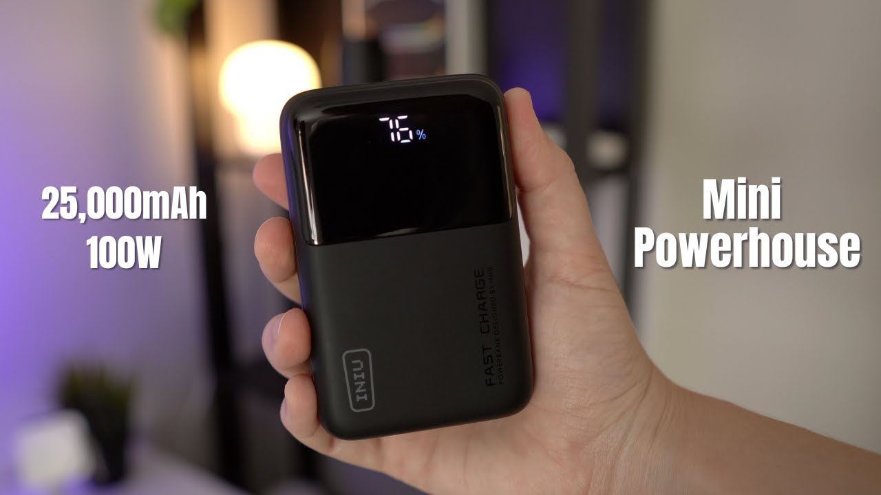 Small Size, Big Power: INIU P63-E1 25,000mAh 100W Power Bank - YouTube