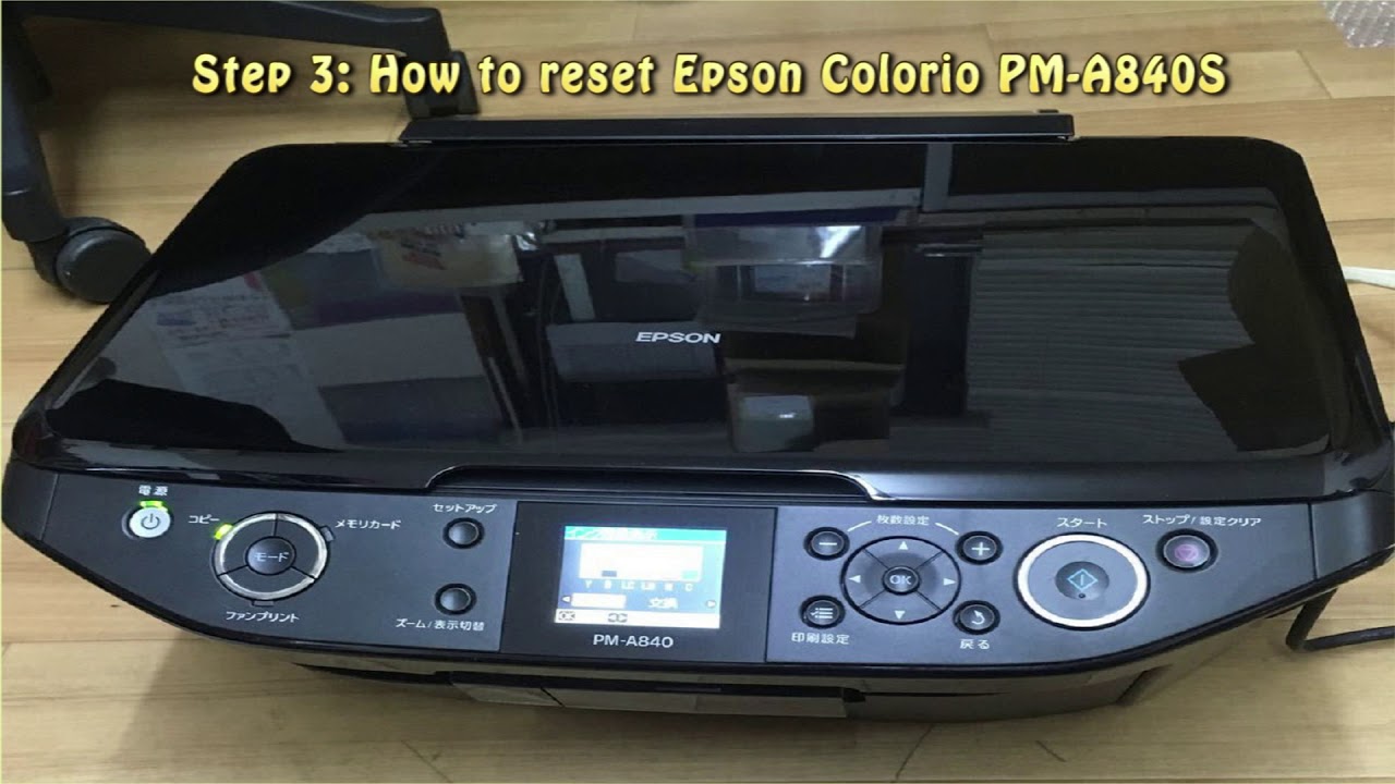 Reset Epson Colorio PM A840S Waste Ink Pad Counter - YouTube