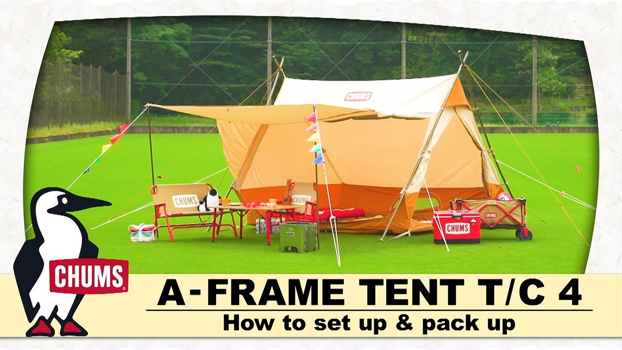A FRAME TENT T/C 4 設営＆撤収 - YouTube