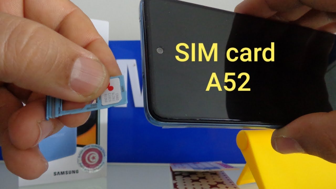 How to put a SIM card in Samsung Galaxy A52 - YouTube