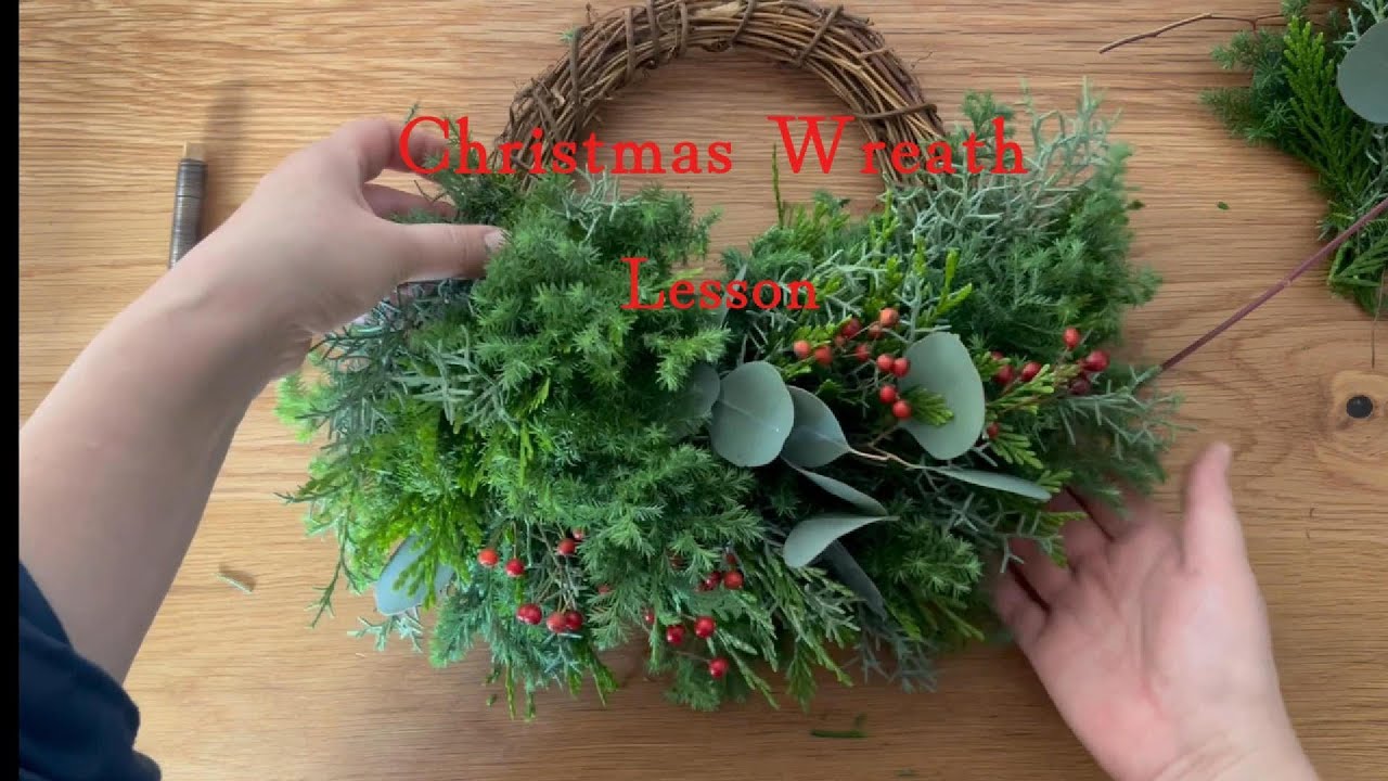 Recommended for beginners] Christmas half wreath lesson - YouTube