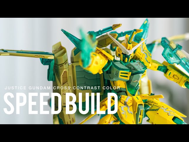 Building MG JUSTICE GUNDAM-Cross Contrust Color|DnB+ASMR - YouTube