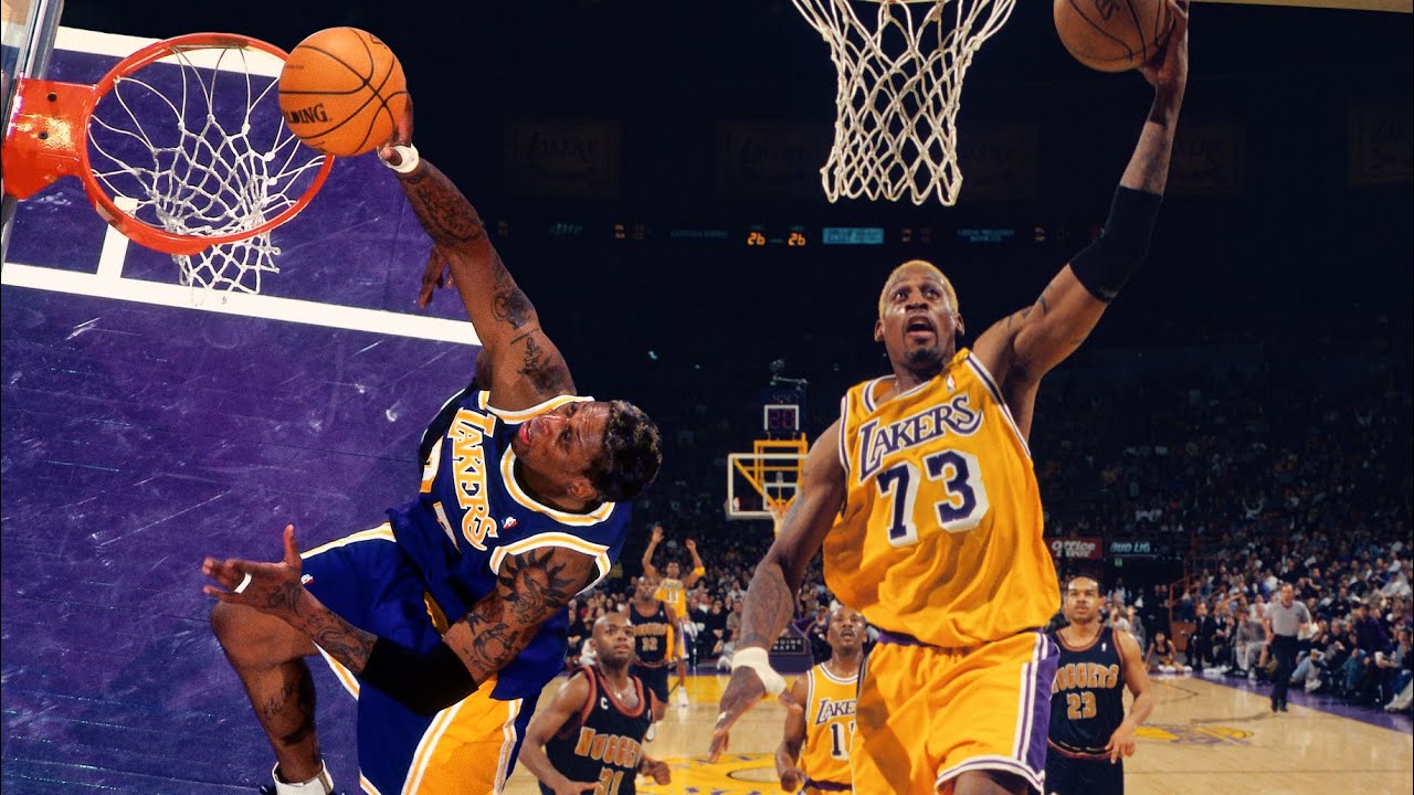 Every Dennis Rodman's Lakers Basket - YouTube