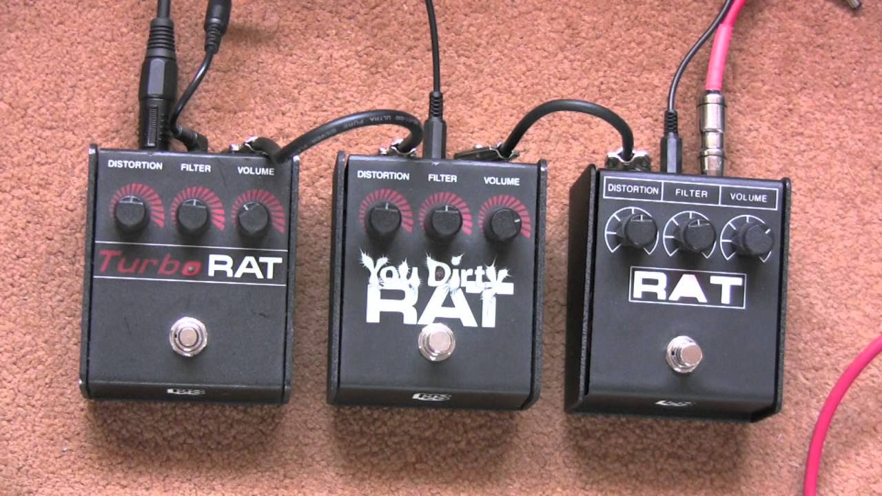 Proco RAT1 vs Proco RAT2 1987 vs RAT2 1993 | Crunch Sound Check