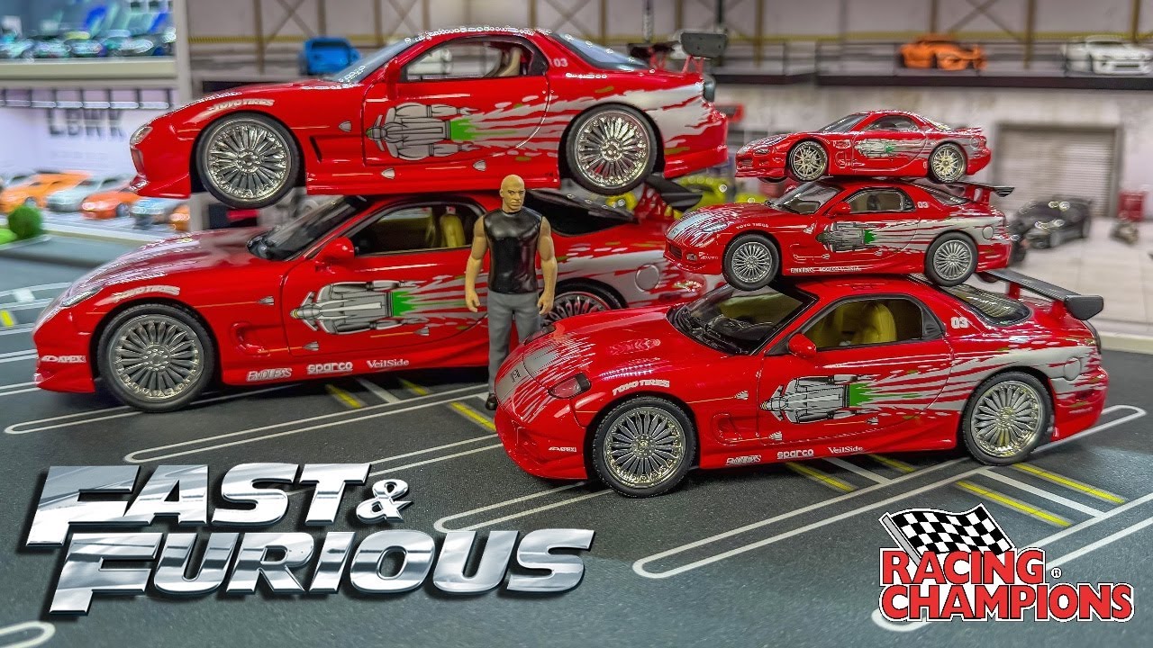 RARE Unboxing Fast & Furious Racing Champions 1/24 Dom's Mazda Rx7