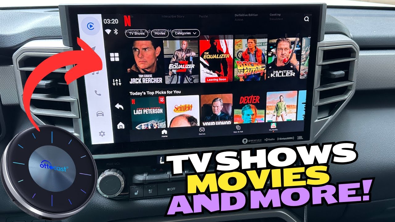 WATCH TV and Movies on Your Car's Screen with OTTOCAST P3 in JUST