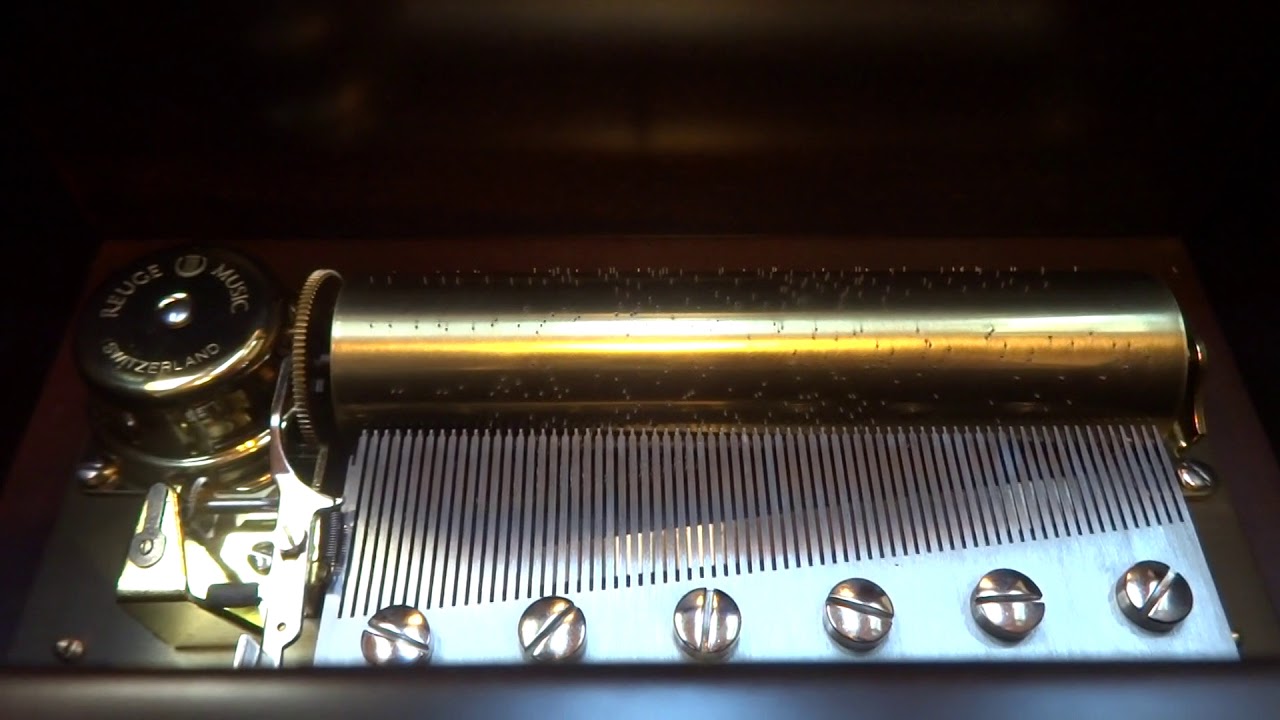 Vintage Reuge 3/72 music box Claire de Lune - YouTube