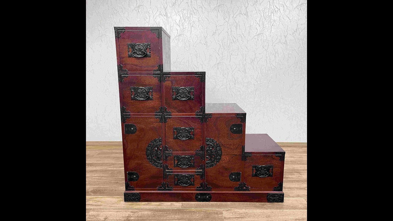 骨董品 飛鳥民芸家具 欅 日本 階段箪笥 [ Antique and Reuse Fynd