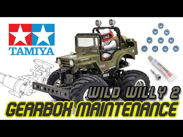 How to Upgrade the Tamiya Wild Willy 2 WR-02 Chassis Gearbox - YouTube