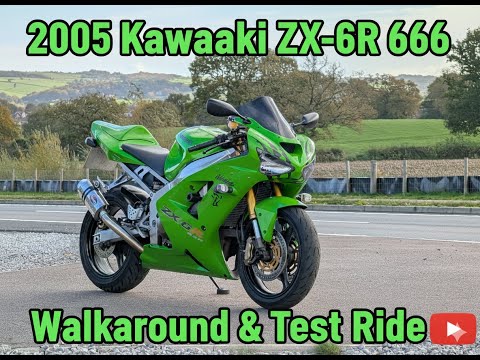2005 Kawasaki ZX-6R 636 Walkaround & Test Ride - YouTube