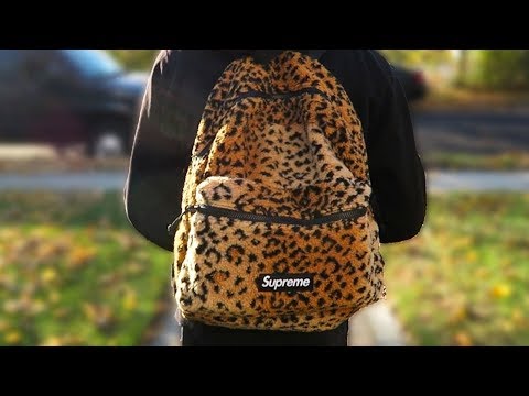バッグ Supreme Leopard Fleece Backpack 17aw Supreme Leopard Fleece