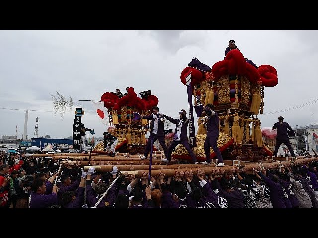 伊予三島太鼓祭り2024 中組、金子町太鼓台かきくらべ 10.22(火) 三島