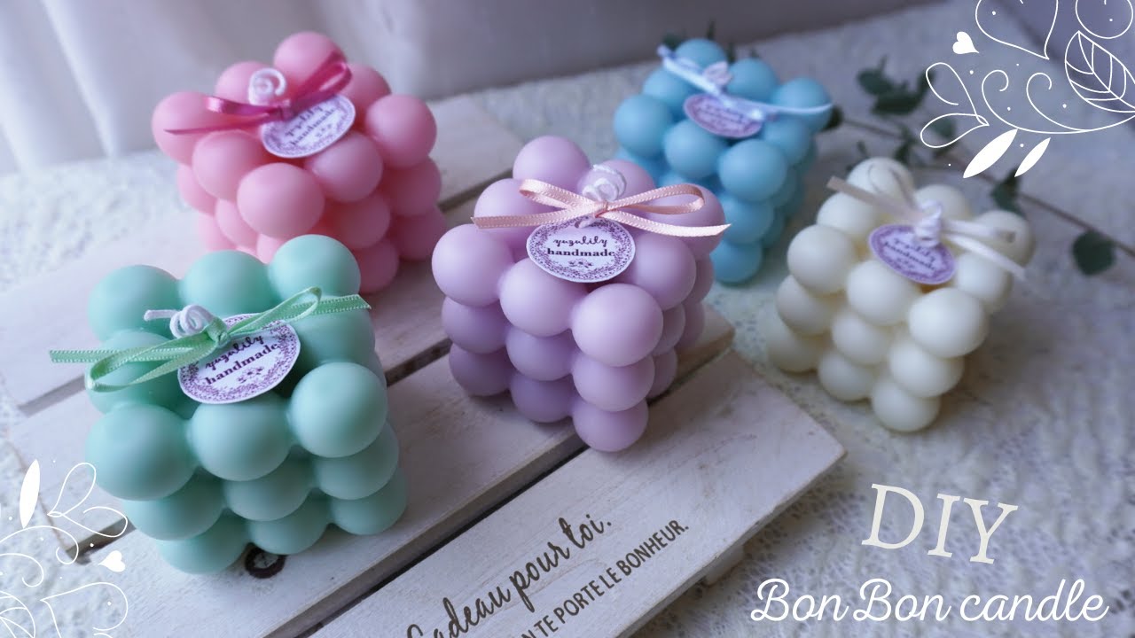 🕯【キャンドル】カラフルなボンボンキャンドルの作り方/BonBon candle