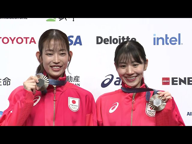 バドミントン女子】志田千陽・松山奈未｜TEAM JAPAN メダリスト記者会