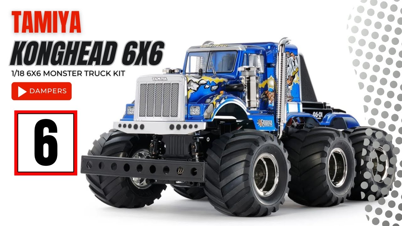 DAMPERS | Tamiya Konghead 6x6 G6-01 1/18 Monster Truck Kit 58646
