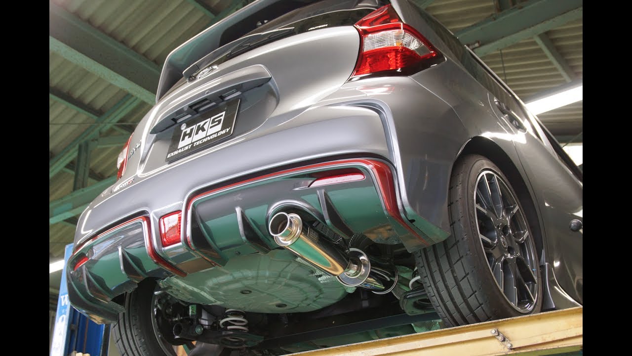 NISSAN NOTE nismo-S DBA-E12改 HR16DE HKS Silent Hi-power Muffler