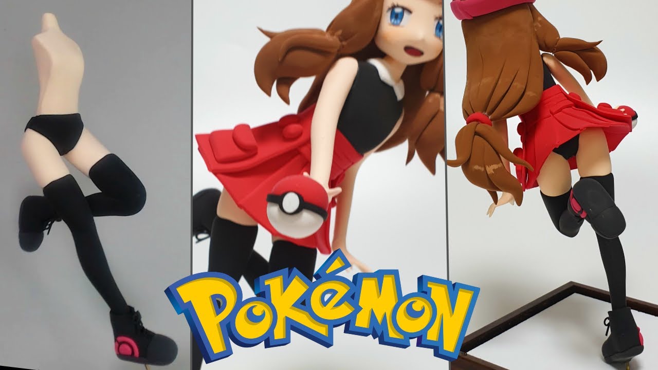 Serena figure ❤ Pokemon XY ❤ making anime clay art figure - YouTube