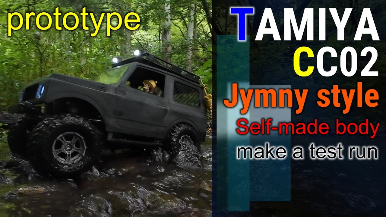 タミヤ CC02用に【ジムニー風】自作ボディを作ってみた！240629 - YouTube