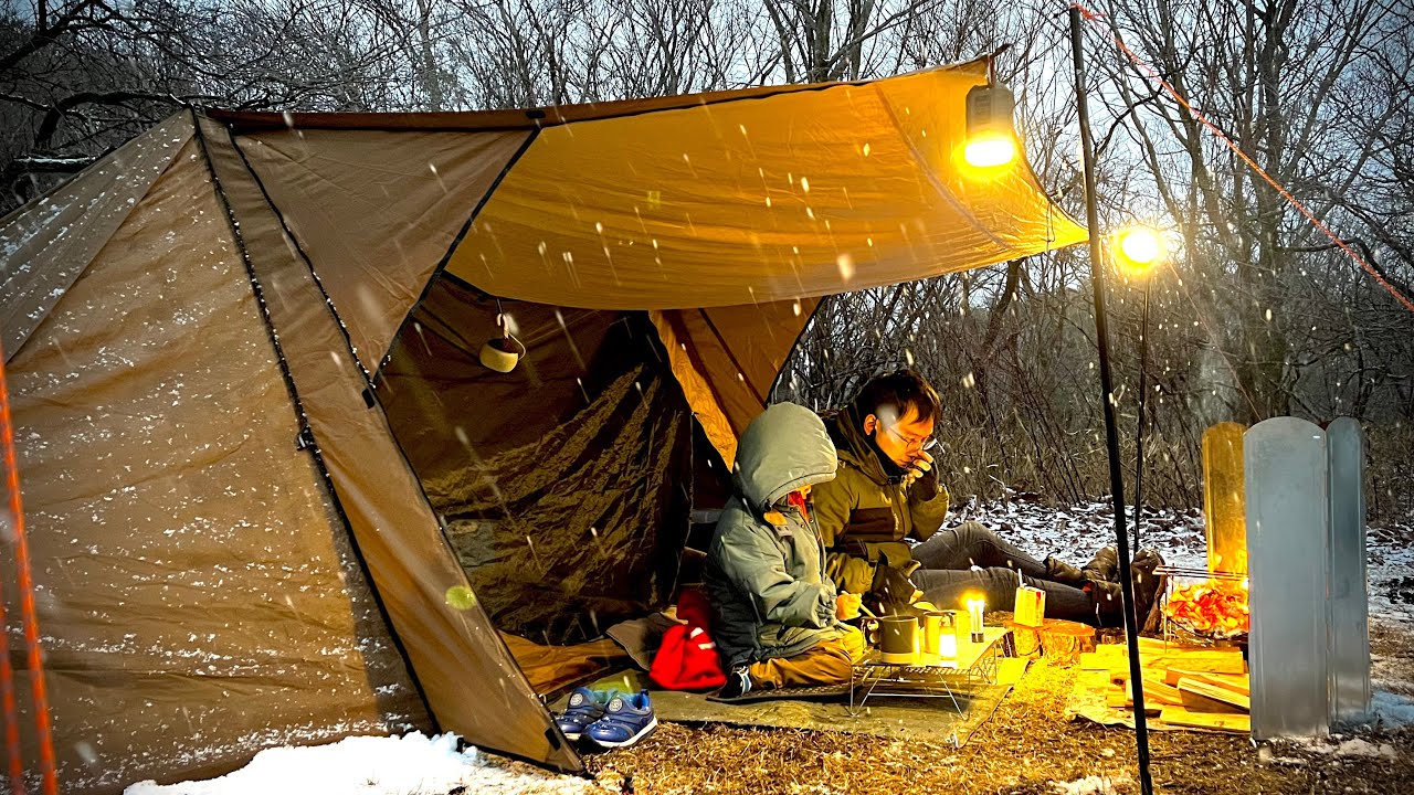 いきなり雪中キャンプ【親子でミニマムキャンプ】POMOLY/朝霧